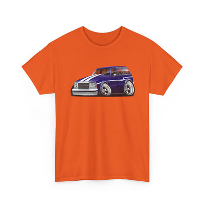 Classic Malibu Blue Wagon Tee — Retro Station Wagon Car Graphic T-Shirt