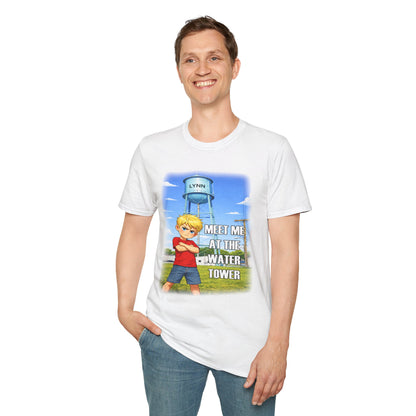 Meet Me at the Water Tower T-Shirt — Cartoon Water Tower Design