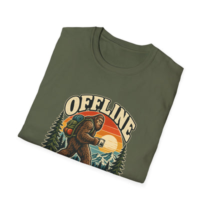 Offline and Loving It Bigfoot T-Shirt | Vintage Camping & Hiking Tee