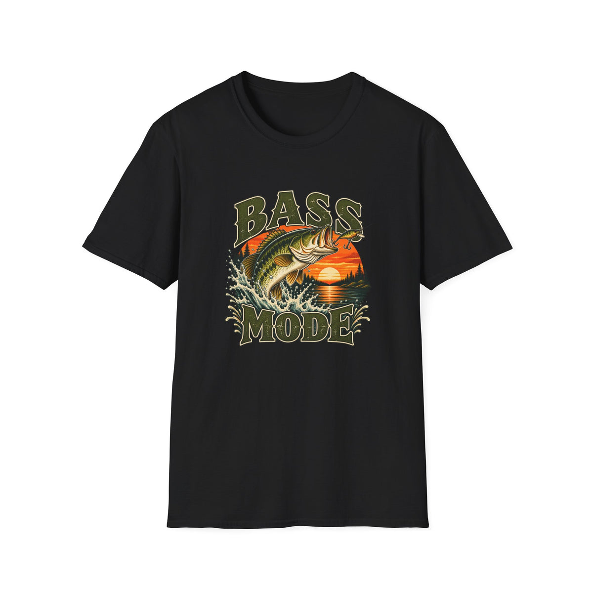 Bass Mode T-Shirt | Vintage Largemouth Bass Fishing Tee