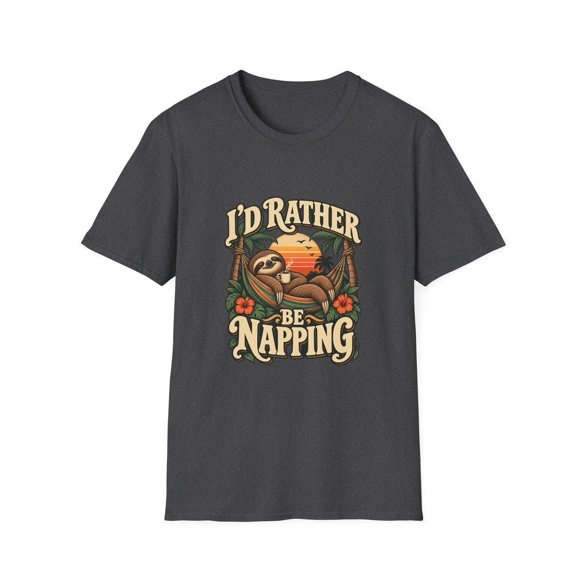 I'd Rather Be Napping T-Shirt | Funny Sloth Hammock Tee