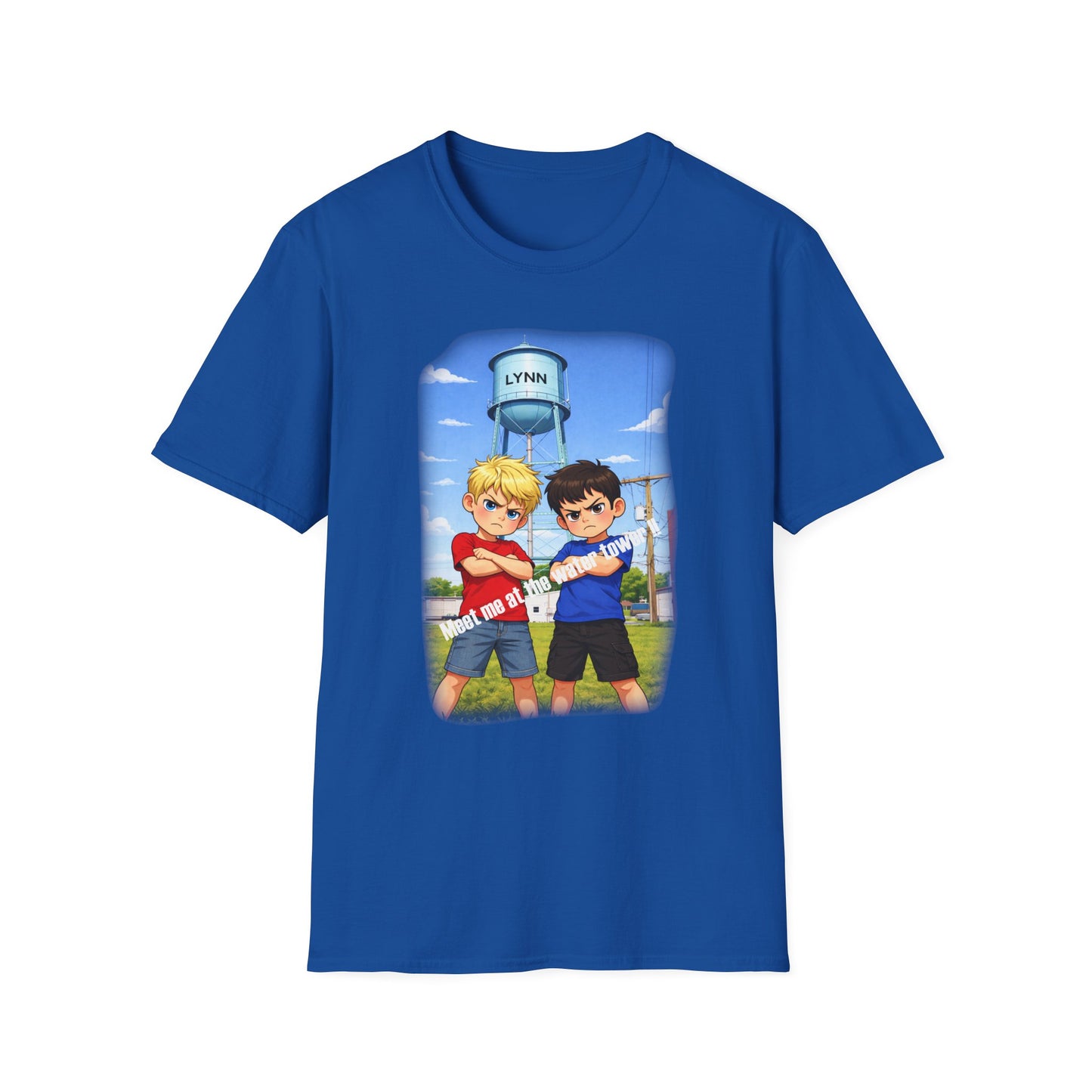 Lynn Water Tower T-Shirt — Cartoon Lynn Water Tower Design