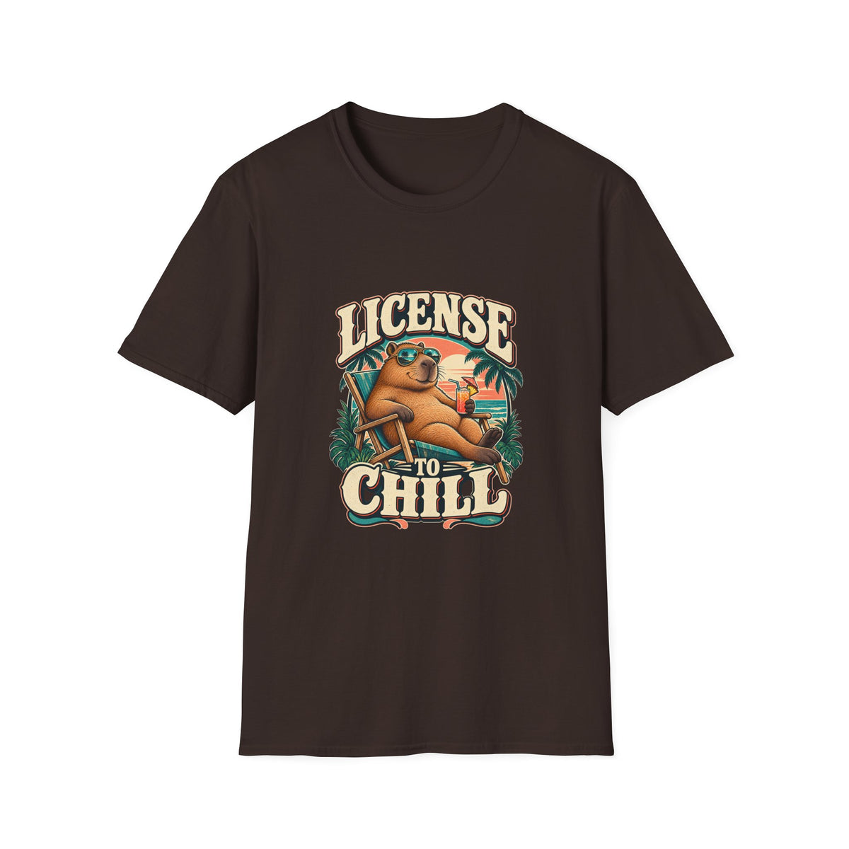 License to Chill T-Shirt | Funny Capybara Vacation Tee