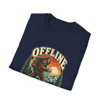 Offline and Loving It Bigfoot T-Shirt | Vintage Camping & Hiking Tee