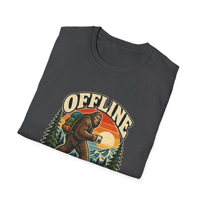 Offline and Loving It Bigfoot T-Shirt | Vintage Camping & Hiking Tee