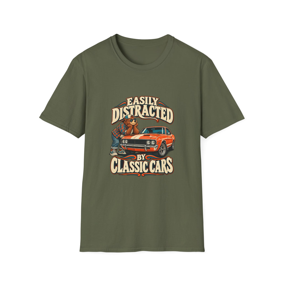 Easily Distracted by Classic Cars T-Shirt | Funny Garage Tee