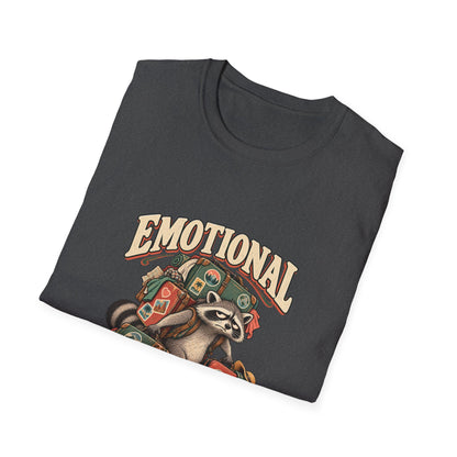 Emotional Baggage T-Shirt | Funny Raccoon Travel Tee