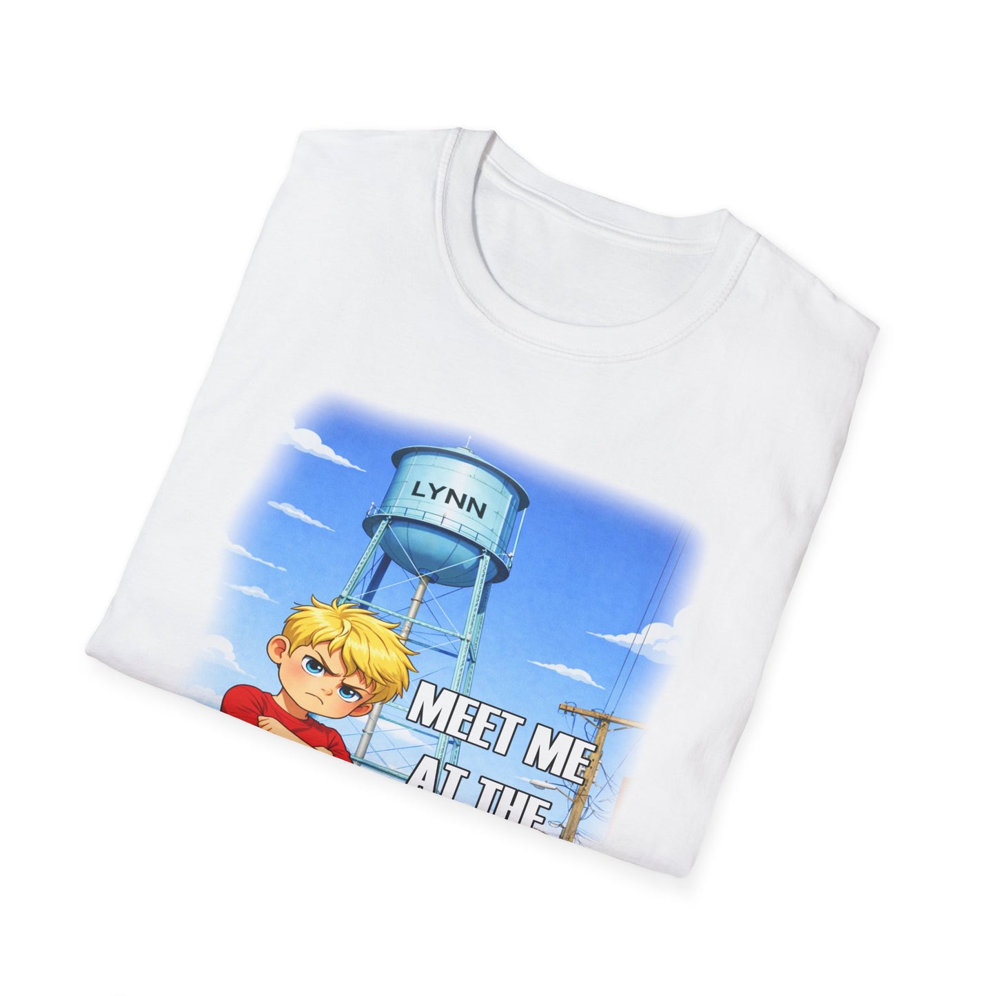 Meet Me at the Water Tower T-Shirt — Cartoon Water Tower Design