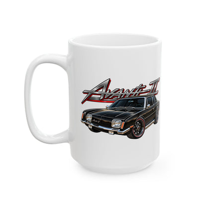 Avanti II Classic Muscle Car Enthusiast Ceramic Mug