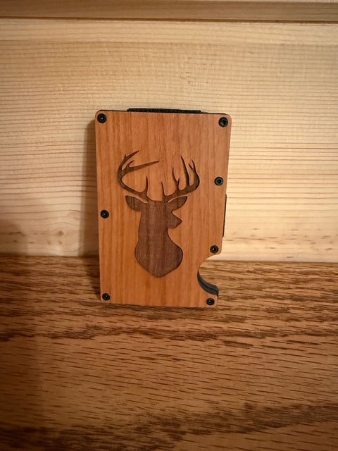 Laser Engraved Unisex Solid Color Aluminum Alloy Open Wallets