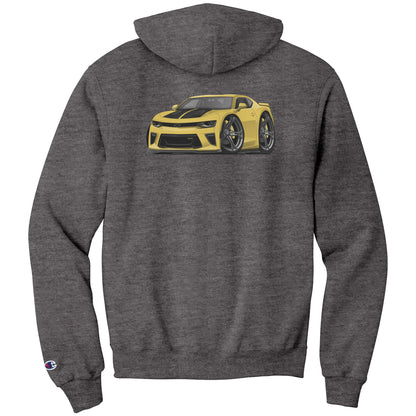 5th Generation Yellow Camaro Champion Pullover Hoodie