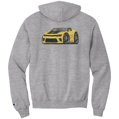 5th Generation Yellow Camaro Champion Pullover Hoodie