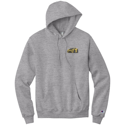 5th Generation Yellow Camaro Champion Pullover Hoodie