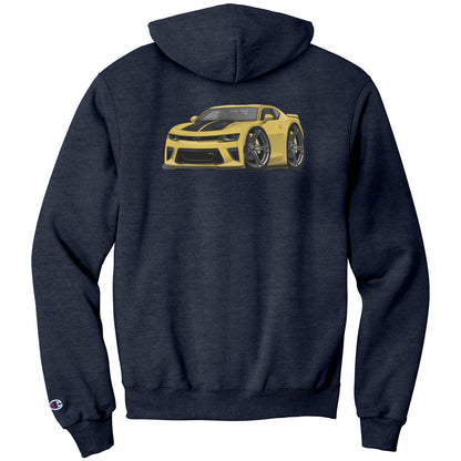 5th Generation Yellow Camaro Champion Pullover Hoodie