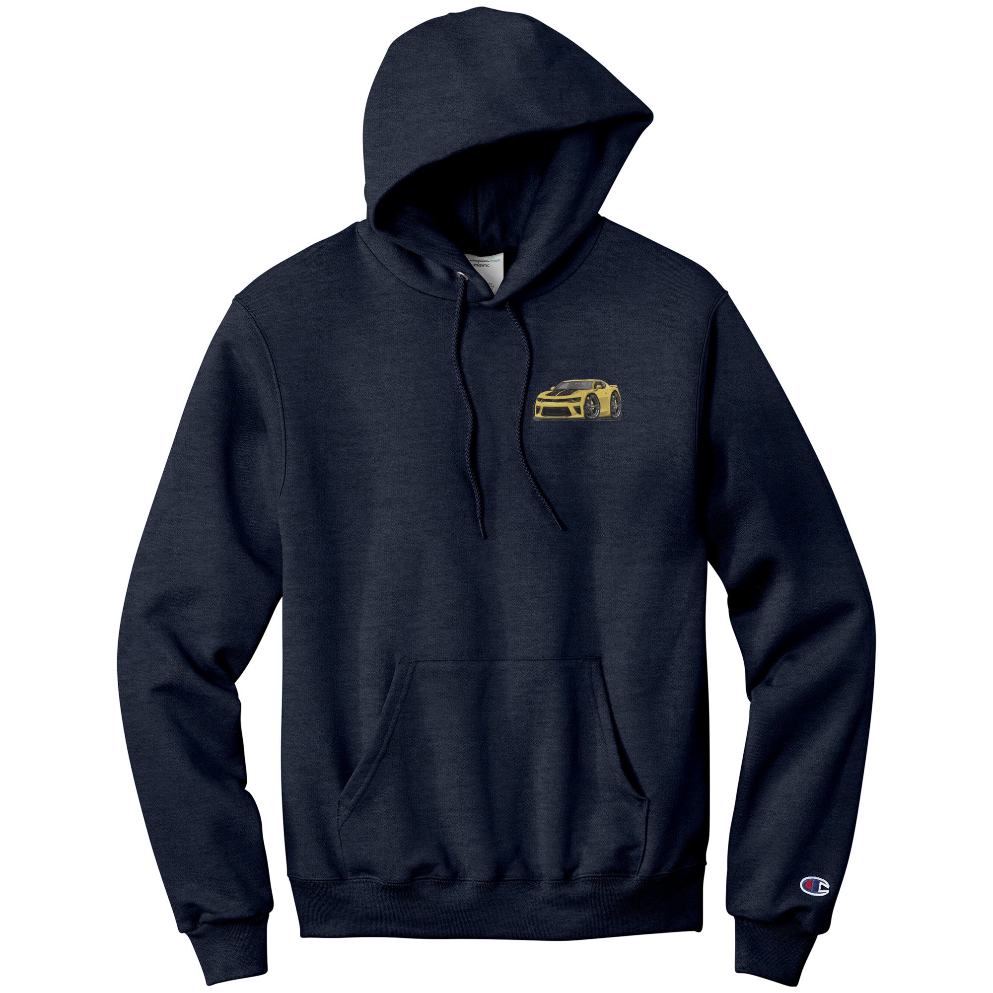 5th Generation Yellow Camaro Champion Pullover Hoodie