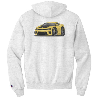 5th Generation Yellow Camaro Champion Pullover Hoodie