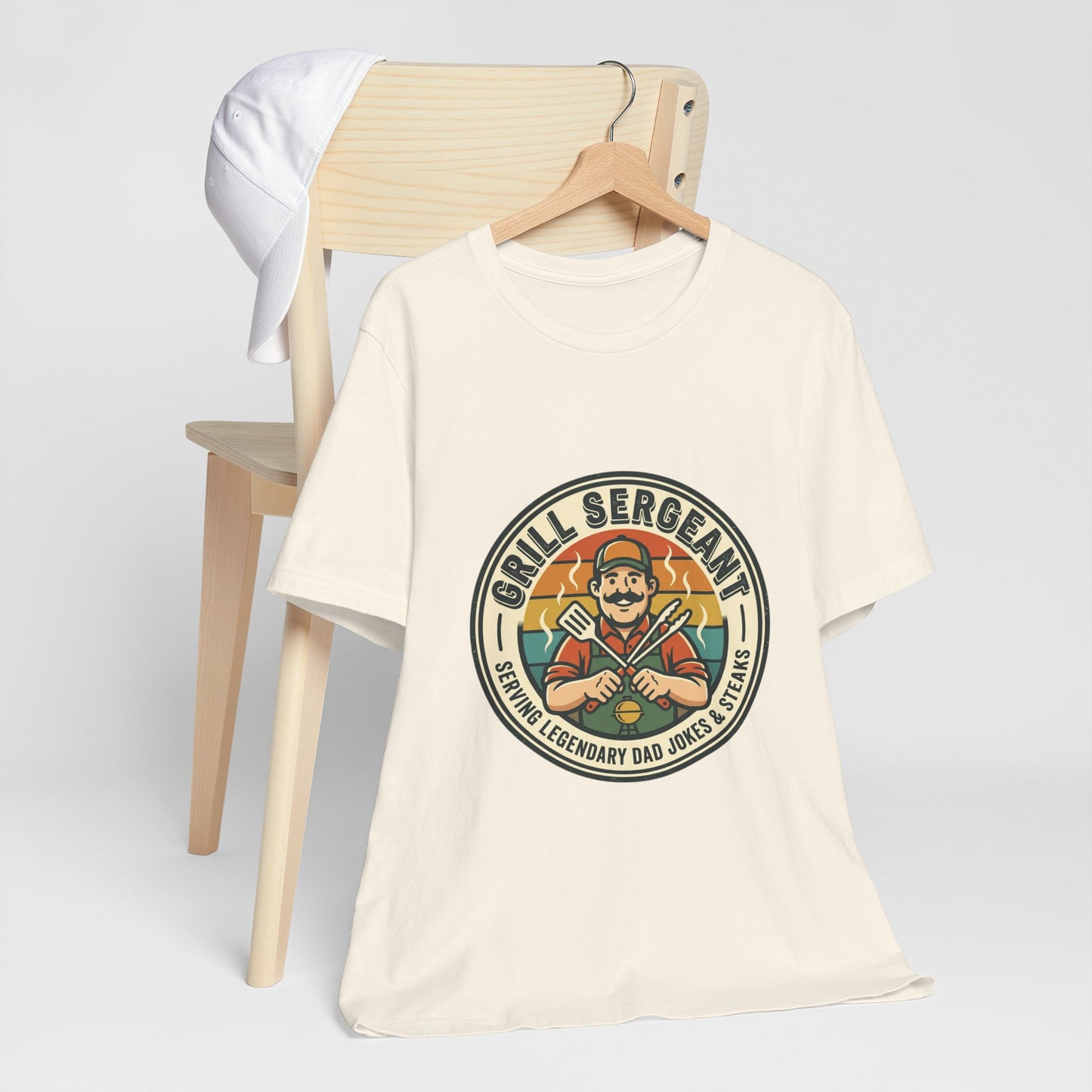 Grill Sergeant T-Shirt | Father's Day, Retro Dad BBQ, Sarcastic Outdoorsy Tee