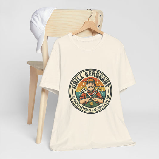 Grill Sergeant T-Shirt | Father's Day, Retro Dad BBQ, Sarcastic Outdoorsy Tee