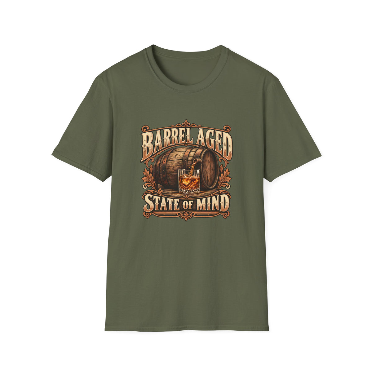 Barrel Aged State of Mind T-Shirt | Vintage Bourbon Whiskey Tee