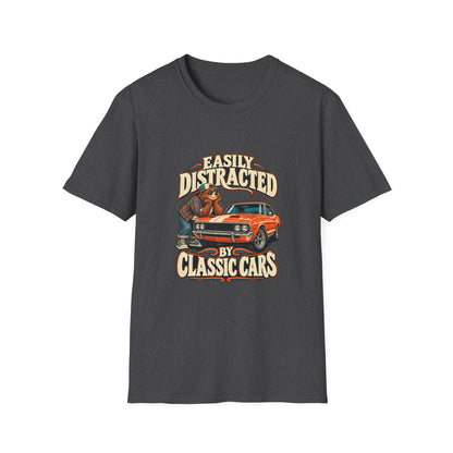 Easily Distracted by Classic Cars T-Shirt | Funny Garage Tee