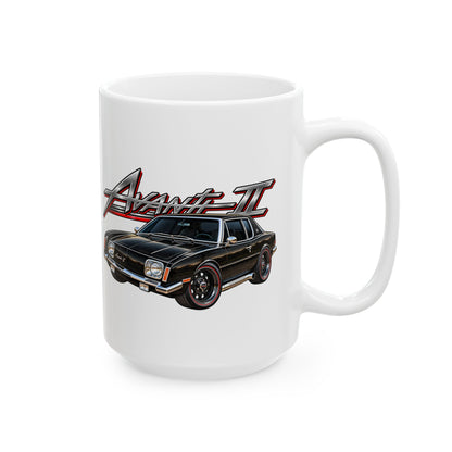 Avanti II Classic Muscle Car Enthusiast Ceramic Mug