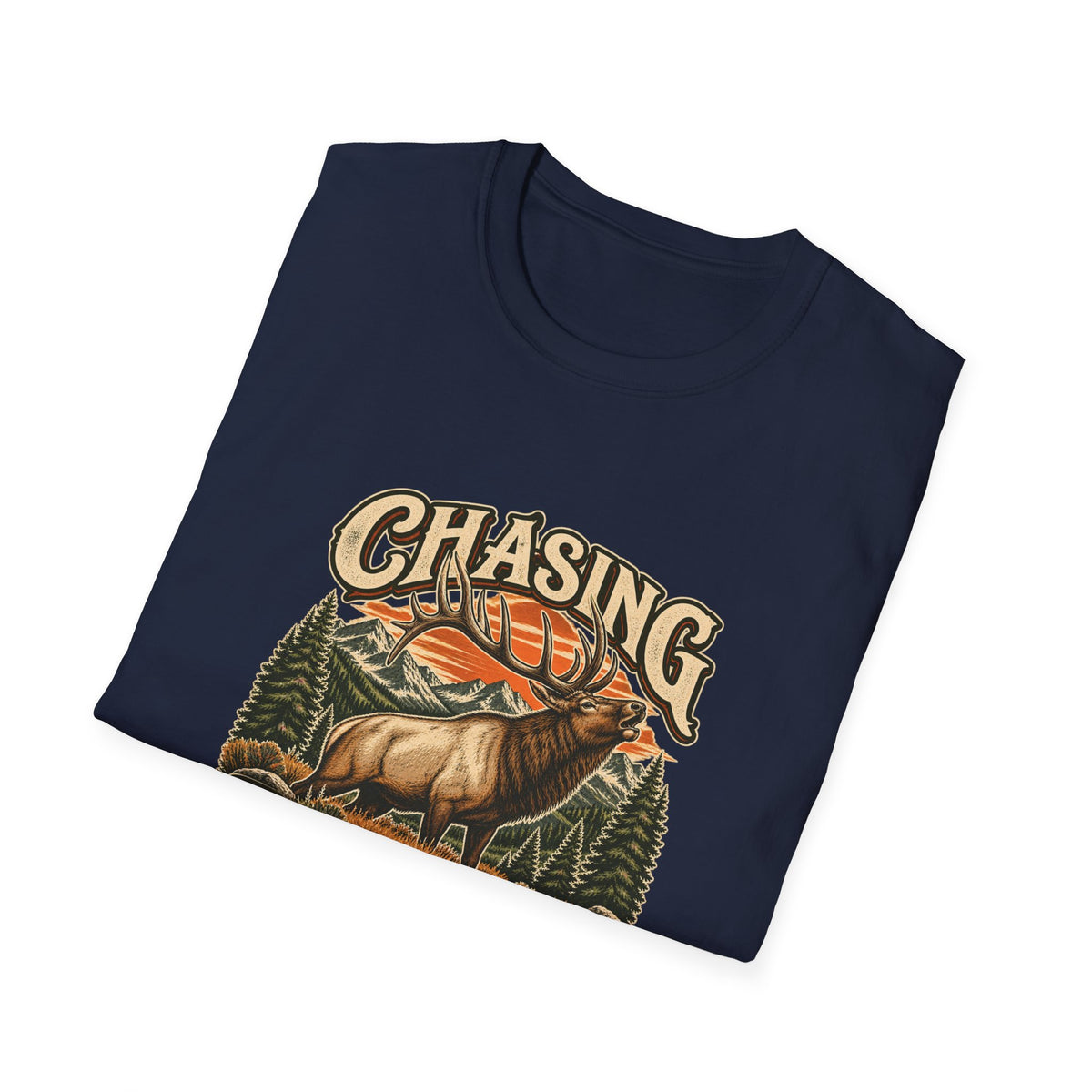 Chasing Elk Country T-Shirt | Vintage Elk Hunting Mountain Tee