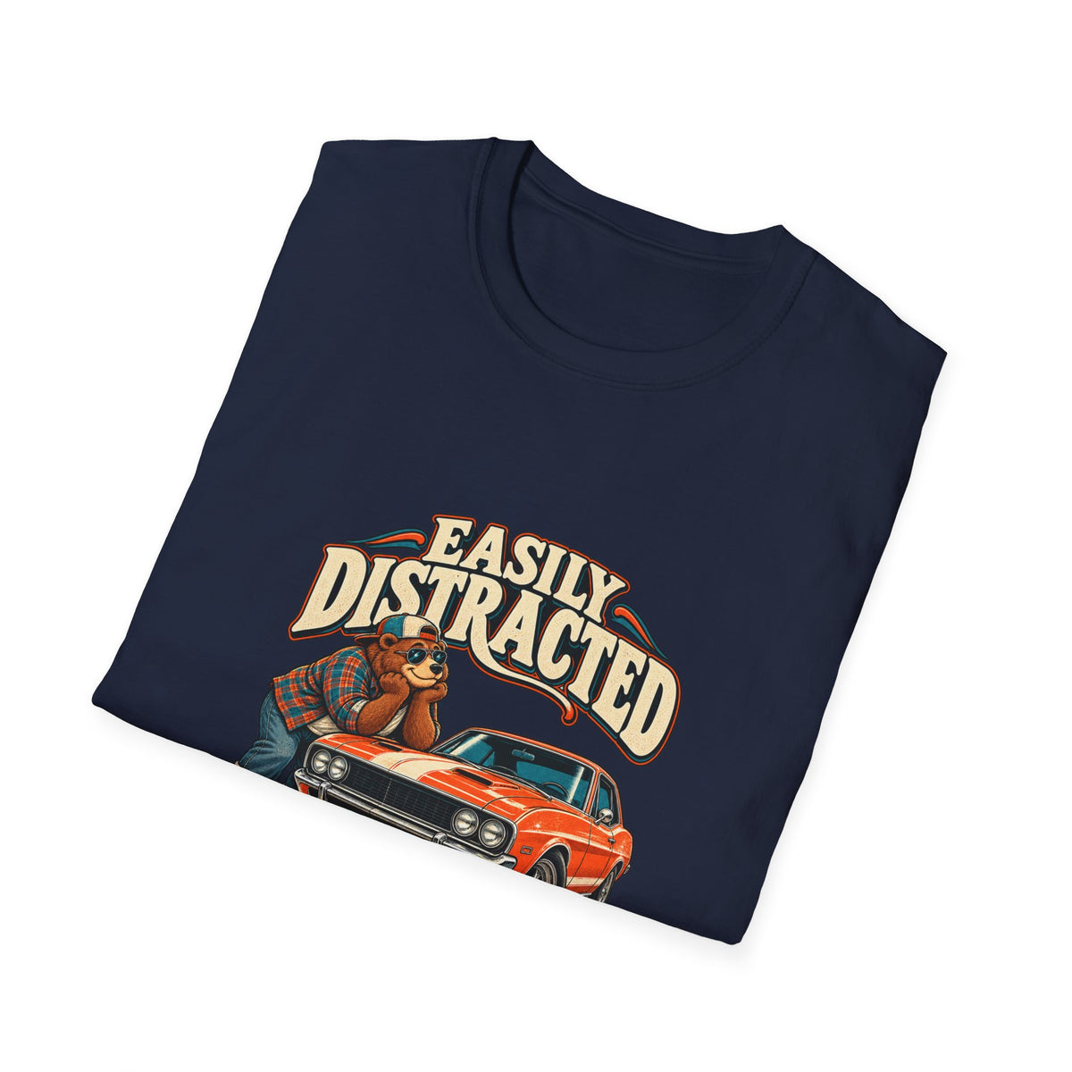 Easily Distracted by Classic Cars T-Shirt | Funny Garage Tee