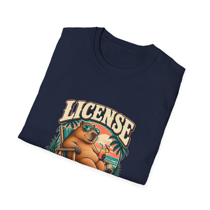 License to Chill T-Shirt | Funny Capybara Vacation Tee