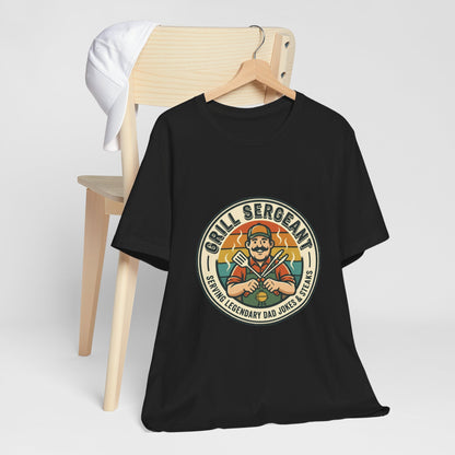 Grill Sergeant T-Shirt | Father's Day, Retro Dad BBQ, Sarcastic Outdoorsy Tee