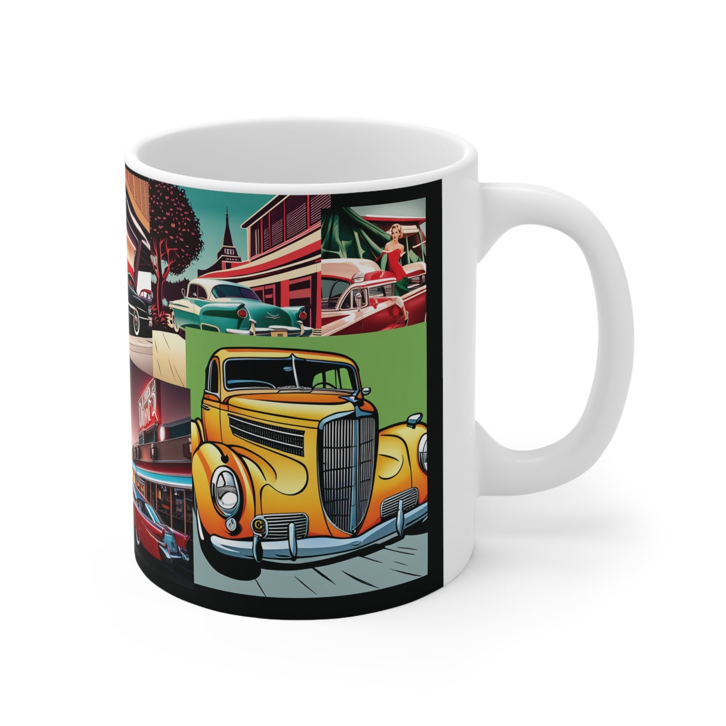 50's Retro Car Ceramic Mug 11oz