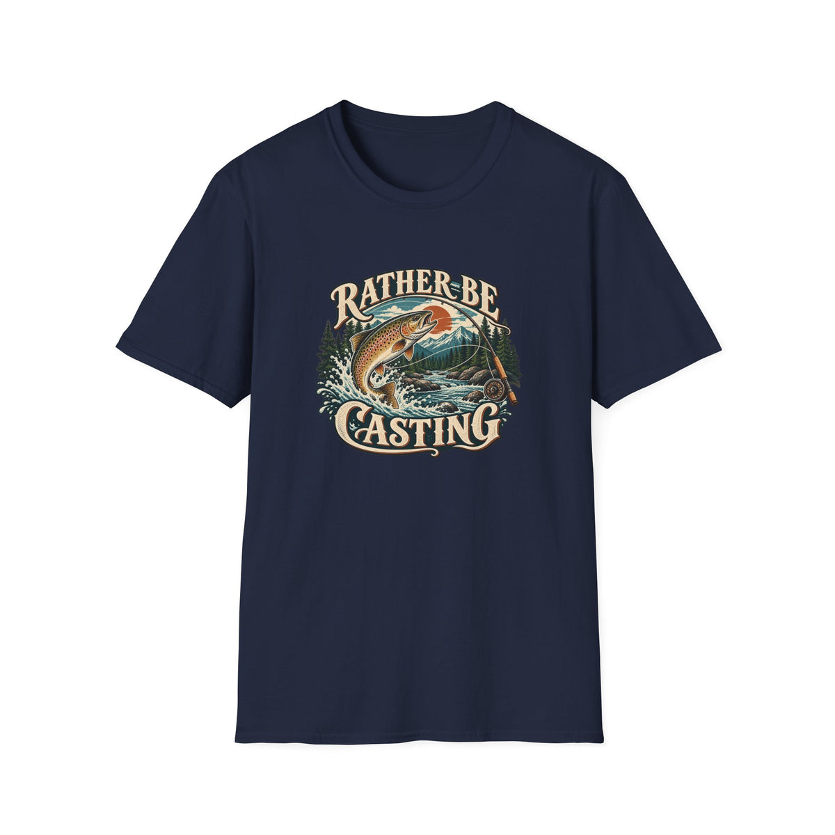 Rather Be Casting T-Shirt | Vintage Trout Fly Fishing Tee