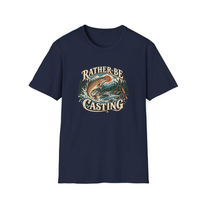 Rather Be Casting T-Shirt | Vintage Trout Fly Fishing Tee