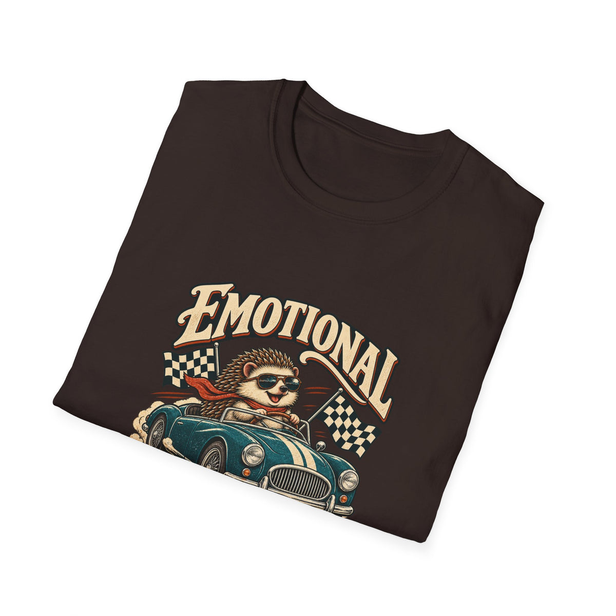 Emotional Support Vehicle T-Shirt | Funny Hedgehog Car Tee