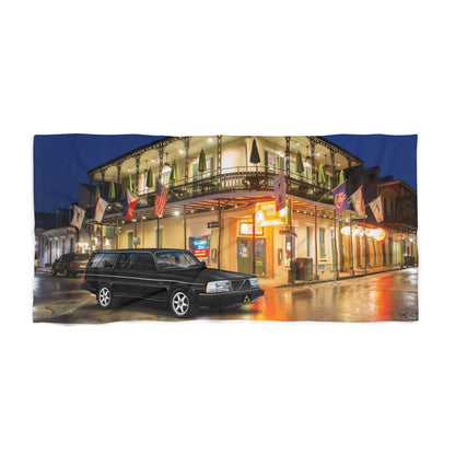 Vintage 1988 Volvo Bourbon Street Car Beach Towel - Perfect for Summer Days and Vacations