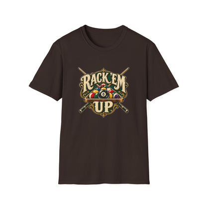 Rack 'Em Up T-Shirt | Vintage Billiards 8 Ball Pool Tee