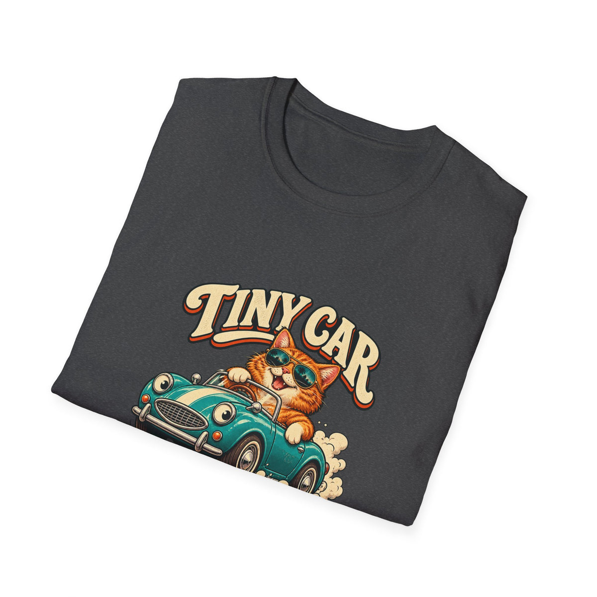 Tiny Car Big Attitude T-Shirt | Funny Cat Driver Tee