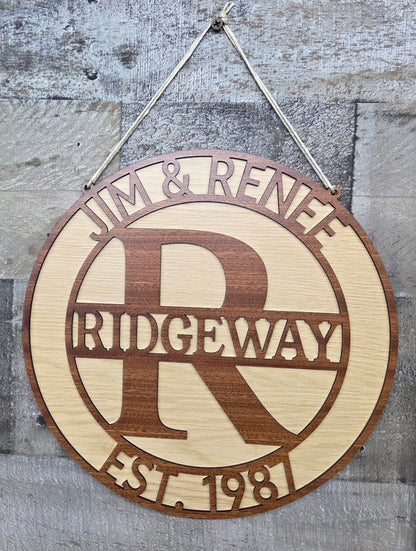 Personalized Wooden Door or Wall Decor hanging