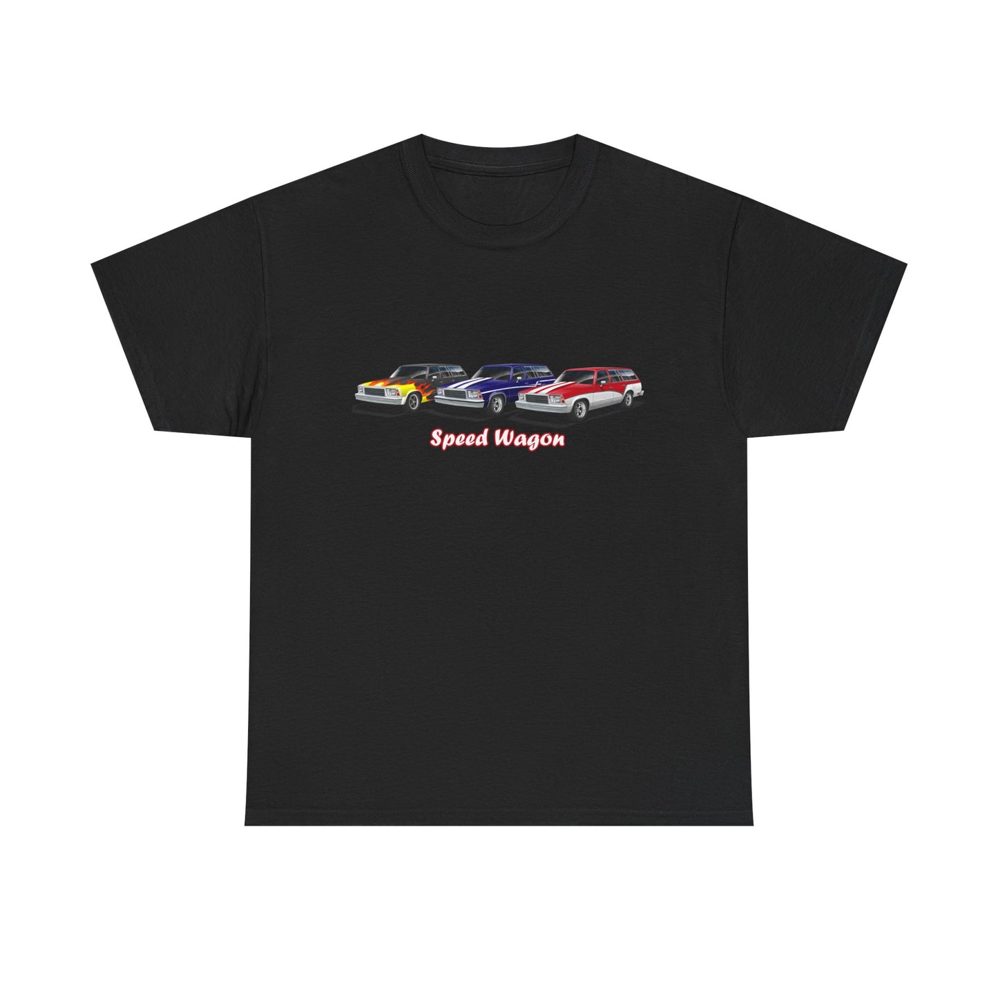 Malibu Classic Car Crew Tee — "Speed Wagon" Graphic T-Shirt