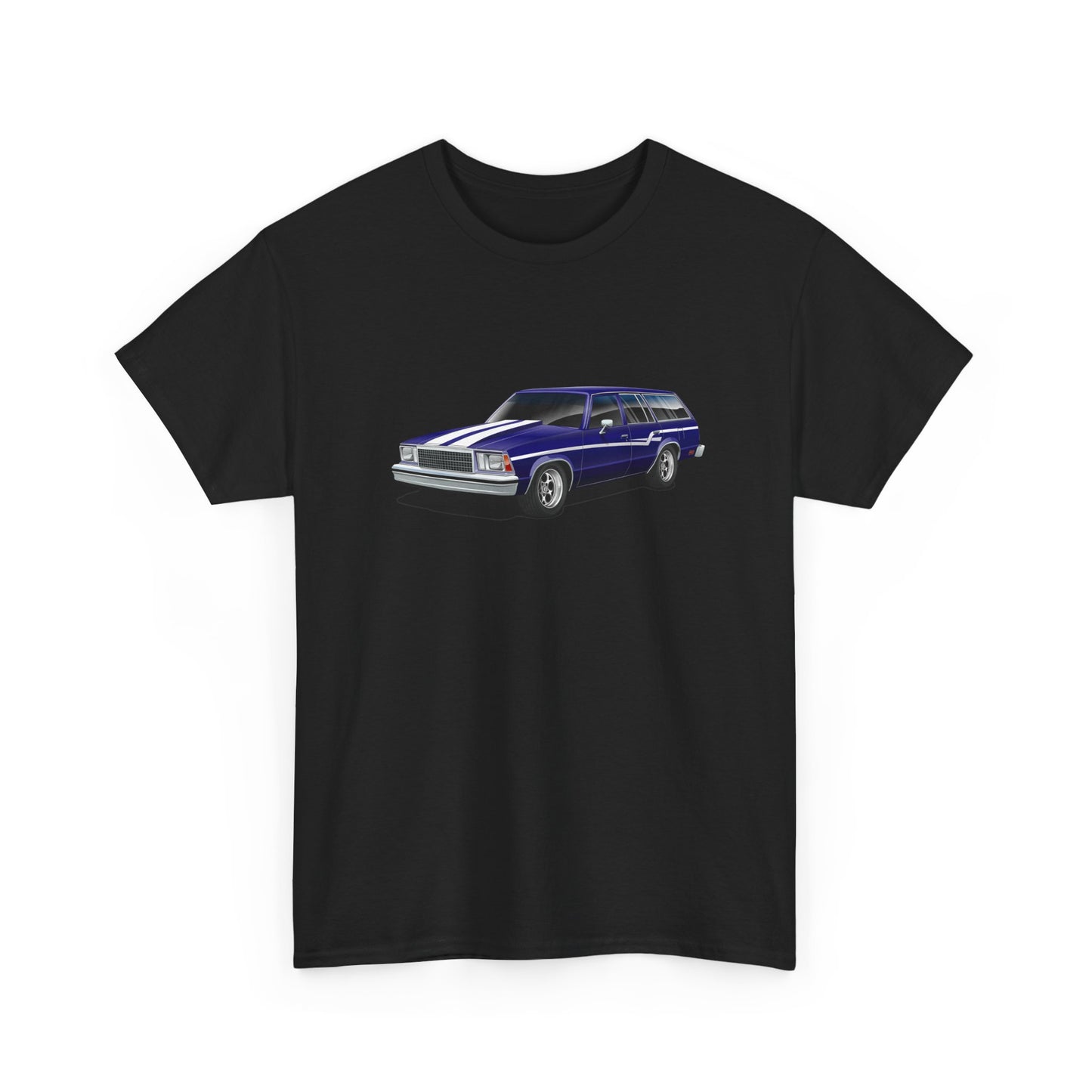 Classic Malibu Station Wagon Tee — Vintage Purple Car Graphic T-Shirt