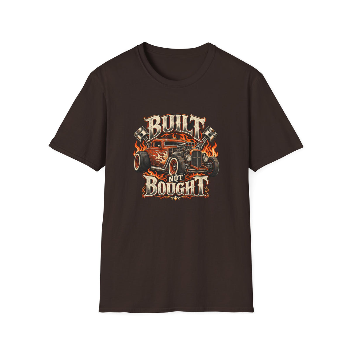 Built Not Bought T-Shirt | Vintage Rat Rod Garage Tee