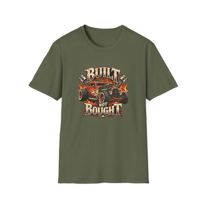 Built Not Bought T-Shirt | Vintage Rat Rod Garage Tee