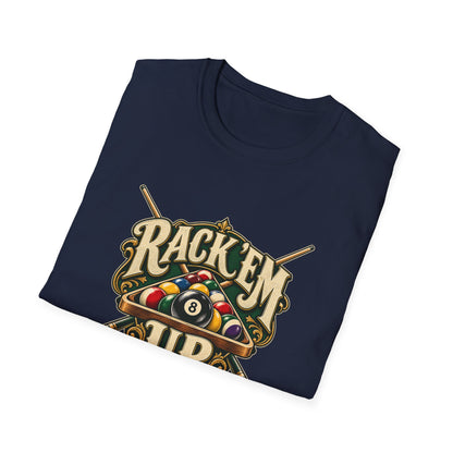 Rack 'Em Up T-Shirt | Vintage Billiards 8 Ball Pool Tee
