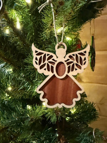 Angel multiple layer Christmas Ornament Wood