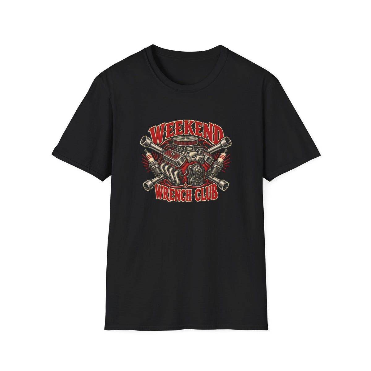 Weekend Wrench Club T-Shirt | Vintage Mechanic Garage Tee