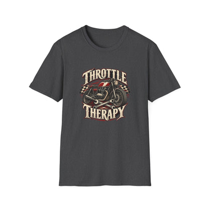 Throttle Therapy T-Shirt | Vintage Cafe Racer Motorcycle Tee