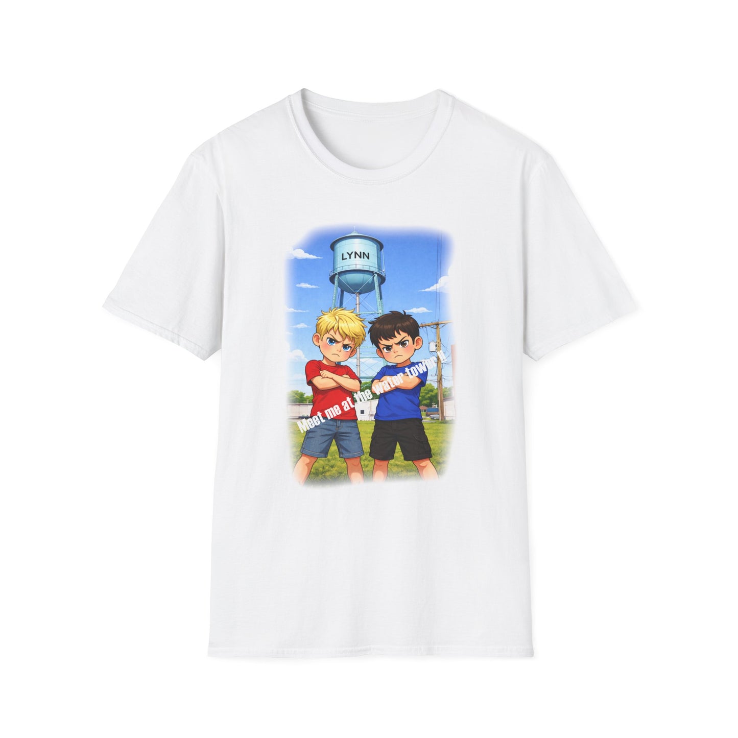 Lynn Water Tower T-Shirt — Cartoon Lynn Water Tower Design