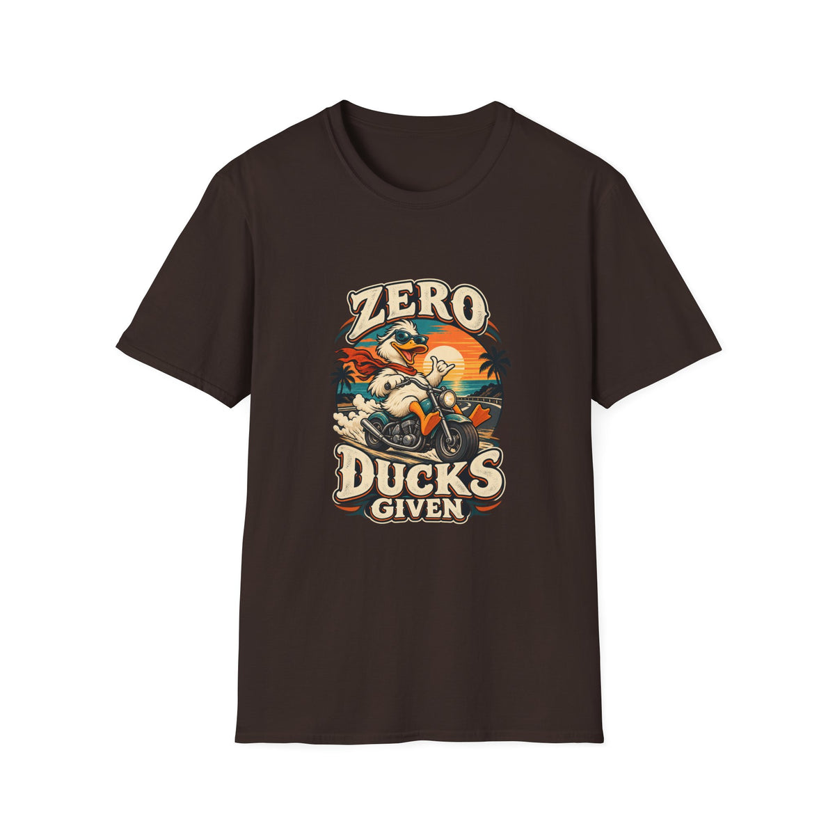 Zero Ducks Given T-Shirt | Funny Duck Motorcycle Tee