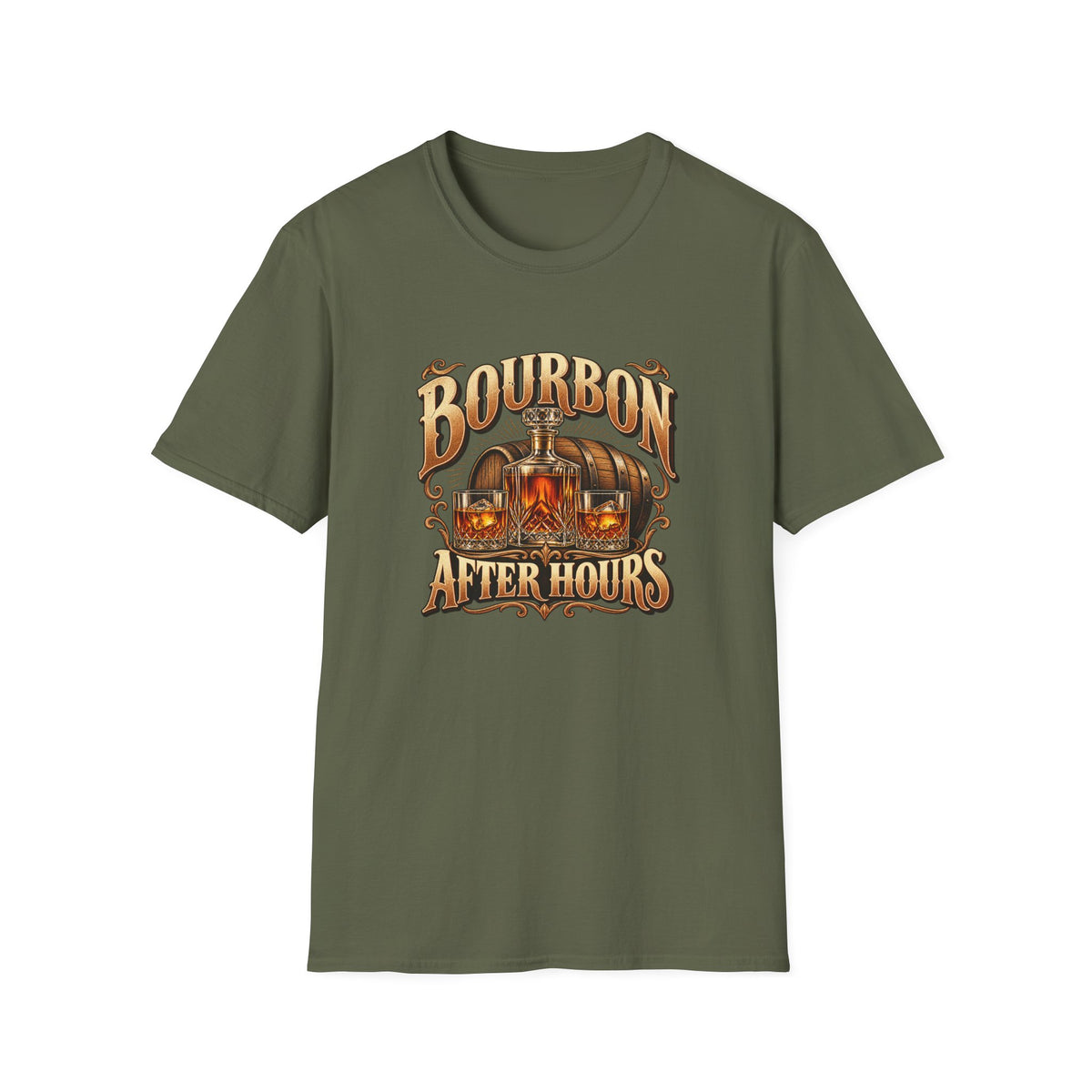 Bourbon After Hours T-Shirt | Vintage Whiskey Lounge Tee