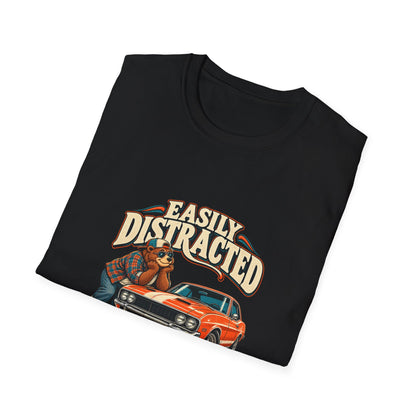 Easily Distracted by Classic Cars T-Shirt | Funny Garage Tee