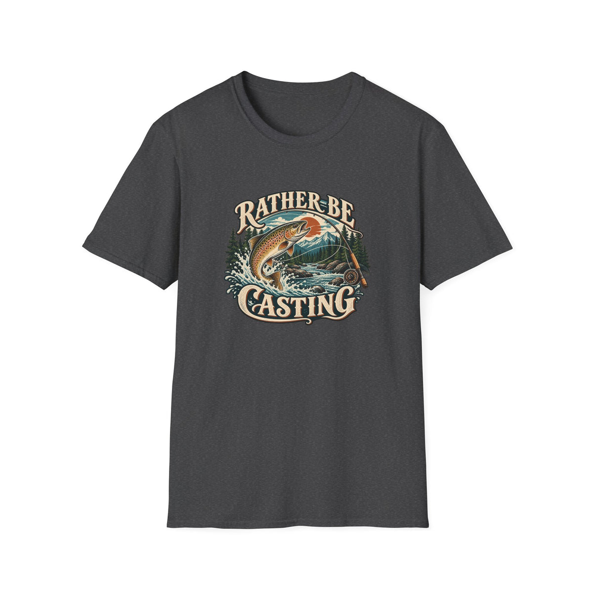 Rather Be Casting T-Shirt | Vintage Trout Fly Fishing Tee